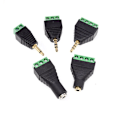 Pikkukuva 1 / 3: Tukkumyynti 1 kpl 4-napainen 3,5 mm:n liitin Stereo-adapteri 3,5 mm RCA Audio Mono -kanavapistoke ruuviliittimeen