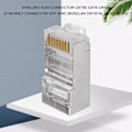 Pikkukuva 3 / 5: XJ-Suojattu RJ45-liitin Cat5e Cat6 Puristettava Ethernet-liitin Stp 8p8c Modulaarinen Kristallipääpistoke 100 kpl