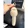 Miniatyrbillede 2 af 5: Luksus Ægte Mink Pels Nøglering Blød Sød Ræv Legetøj Kvinder Håndtaske Ornament Vedhæng Bil Nøglering Rævehale Pyntegenstande Gaver Tilbehør