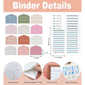 Miniatyrbillede 3 af 5: XJ-A6 6-rings ringbind Budget Cover Organizer A6 Ringbind Udgiftsbudgetark til pengebesparende kontantkuvertsystem Brun