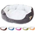Miniatyrbillede 5 af 5: XJ-Kæledyrsseng til katte og små mellemstore hunde Kurv med pude Rund eller oval doughnut-form Nesting Kæledyrsseng, Grå, 50 * 40, B