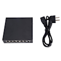 Miniatyrbild 1 av 5: XJ-Poe Switch 6-port 100 Mbps Switch 4 Poe+2 Uplink Med Intern Strömförsörjning Kontor Hemmanätverk Hub För Ip C