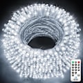 Miniatyrbilde 1 av 5: XJ-403ft 1000 LED Lyslenke Utendørs Julebelysning 8 Moduser & Timer Kald Hvit