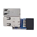 Pikkukuva 3 / 3: XJ-5 st USB2.0 Emolevyliitin 9-nastainen/10-nastainen Header - 2 USB2.0 A-porttia Adapteri (Tyyppi A)