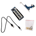 Pikkukuva 3 / 5: XJ-PCI-E - PCI-sovitinkortti Pcie - 2 PCI-paikkaa Tukee tallennuskorttia Kultainen verokortti Äänikortti Parall