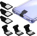 USB-C-portin pölytiivis tulppa, 6 kpl, silikoniset pölysuojat kannettaville tietokoneille ja älypuhelimille, musta