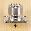 Miniatyrbilde 1 av 5: XJ-20x Uhf So-239 Hunnkontakt Firkantet Form Loddekopp Koaksialkontakt For Radioamatør