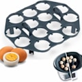 Miniatyrbilde 1 av 4: 14 Hull Eggdamper, Eggdamperstativ, Multifunksjonell Eggdamper Kompatibel med Thermomix TM6 TM5 TM31, Kjøkkenutstyr, Koking av 14 Egg (1 Stk)