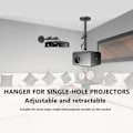 Pikkukuva 2 / 4: Universaali Projektorin Seinäteline, Mini Projektorin Seinäteline, Pieni Projektorin Kiinnike Projektoreille CCTV DVR Kameralle 360° Pyörivällä Päällä ja Kierteellä