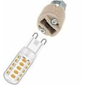 Miniatyrbillede 4 af 5: 6-pak G9 lampeholder med beslag, keramisk gevind G9 halogenbase [DB]