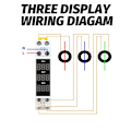 Miniatyrbild 5 av 5: XJ-DIN-skena monterad 3-fas Amperemeter Mini Modulströmmätare Mätare Indikator LED Digital Display Detektor Amperemeter