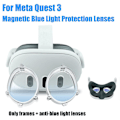 Pikkukuva 4 / 5: XJ-For Meta Quest3 Magneettikehys + sinivalosuojaavat linssit Myopia-lasien suojakehys Meta Quest3 Vr:lle