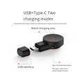 Miniatyrbilde 5 av 5: XJ-Trådløs Lommeur Lader Dock For Galaxy Watch 5/4/3 Watch 3 Active 2 Bærbar Usb Port Lading