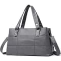 Håndtasker til Kvinder Top Håndtag Læder Skuldertaske Crossbody Tasker Dame Tote Messenger Designer Tasker (Grå)