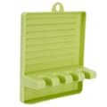 Kitchen Utensil Storage Multifunctional Pot Lid Holder and Plastic Spatula Organizer Green -Sy