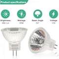 Miniatyrbillede 3 af 5: Mr11 Halogenpærer (12-pak), Gu4 Halogenpære 12v 20w, Mr11 Gu4 Dæmpbar Pære Glasbeskyttelse Til Loftlampe, 2-benet Halogenpære 2700k Varm Hvid