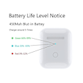 Miniatyrbilde 3 av 4: Erstatningsetui for trådløs lading for 1 2 ladeetui for Airpod 1/2 generasjon, støtter Bluetooth