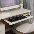 Miniatyrbild 3 av 5: Skrivbordslåda för tangentbord, skena, skrivbordsbricka, glidskena, justerbar stål sidomontering, passar under skrivbord, datorskridskena