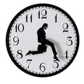 Walks Klocka, Silly Walk Väggklocka, En Intressant Väggklocka för Sovrum Kök Vardagsrum Svart Black