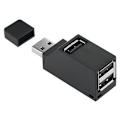 Miniatyrbild 5 av 5: XJ-2 st 3-portars USB-hubb Mini USB3.0 Höghastighets Hubb Distributörbox För PC Bärbar Dator U Disk Mob