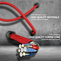Miniatyrbilde 5 av 5: XJ-90 graders USB-ladekabel for iPhone 14 13 12 11 Xs Max Xr X 8 7 6 Plus 5 SE iPad Origin Mobiltelefon Lang Kort datakabel Blå