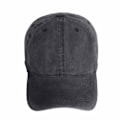 Pikkukuva 3 / 3: XJ-Musta Lippis Vintage Kulutettu Farkku Pesty Strapback