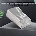 Pikkukuva 5 / 5: XJ-Suojattu RJ45-liitin Cat5e Cat6 Puristettava Ethernet-liitin Stp 8p8c Modulaarinen Kristallipääpistoke 100 kpl