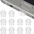 10 stk Ladeportdeksler Mobile Støvplugger Ladeporttilbehør PVC Ladeportdeksler for Micro USB