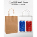 Miniatyrbillede 2 af 4: XJ-Papirsposer med håndtag 30-pak, gaveposer, 15x21x8cm (brun)