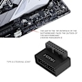 Miniatyrbillede 4 af 5: XJ-Ph19a Usb 3.0 Internt Header Usb3.0 19/20p Socket 90 Graders Adapter Konverter Til Computer Bundkort