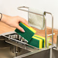 Miniatyrbild 3 av 5: Rostfritt diskställ, diskställ över diskho, utdragbart svampställ, köksvask