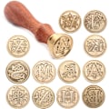 Miniatyrbillede 1 af 5: 26 engelske bogstaver Initialer Personligt brevstempel/Seglvoks /bryllupsvoks Seglstempel Brugerdefinerede invitationer Kuverter