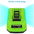 Miniatyrbillede 4 af 5: XJ-40v Lithium Batterioplader Til Greenworks 29482 G-max 40v Li-ion Batteri 29472 29482 29652 G40825
