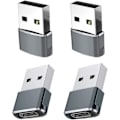 Pikkukuva 1 / 5: 4-pack USB-C naaras - USB-uros -adapteri, tyyppi C -latauskaapelin virranmuunnin 12 13 Pro Maxille