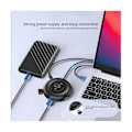 Miniatyrbillede 3 af 5: XJ-Portable Understøtter Hot-swappable Transport-stabil Usb 3.0 Hub Cirkulære Hub Dockingstationer, sort Y