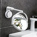 Miniatyrbild 2 av 4: Sugpropp Väggspegel Badrumsspegel Sminkspegel Väggmonterad Spegel 360 Justerbar Dubbelsidig Förstoringsspegel Bordspegel