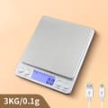 Electronic Stainless Steel Kitchen Scale 1g Precision Digital Food Scale Backlit LCD Display Tempered Glass