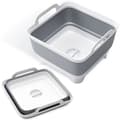 12L Foldable Camping Tub Sink Kitchen Sink Kitchen Accessory Rectangular with Drain (Girs)