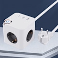 Miniatyrbillede 2 af 4: XJ-EU-standard stikadapter, stikdåse med USB-porte, stikforlænger