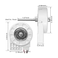 Miniatyrbillede 3 af 5: XJ-12v 4w Køleskab Fordamper Blæsermotor Udskiftning Til Bcd-330wtv 50240401000p Zwf-02-4 Cw