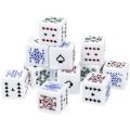 Pikkukuva 1 / 2: XJ-12 kpl Liars Dice Läpinäkymättömät Nopat Espanjalaiset Pokerinopat Party Dice -peli Keinonahkainen Noppakuppi