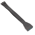 Pikkukuva 1 / 5: XJ-1kpl Emolevyn USB 3.0 20-nastainen naaras - USB 3.0 20-nastainen uros jatkokaapeli - 15cm