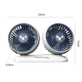 Miniatyrbillede 2 af 5: Bil Dual Head Ventilator Køleventilator SORT Sort