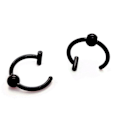 Miniatyrbillede 1 af 4: XJ-Fakepiercing i rustfrit stål - 8 mm - Sort