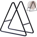 Miniatyrbilde 1 av 4: 2-pakning Triangelformet Brikkeholder i Svart Jernmetall, Oppbevaringsholder for Både Runde og Firkantede Brikker, Passer 4 til 9 Stk, 6 Tommer