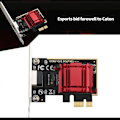 Miniatyrbillede 5 af 5: XJ-2x Pcie Kort 2.5gbps Gigabit Netværkskort 10/100/1000mbps Rtl8125b Rj45 Ethernet Netværkskort Pci-e