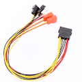 Pikkukuva 5 / 5: XJ-4pin Molex - 3pin tuulettimen virtakaapelisovitin 12v 7v 5v jäähdytystuulettimen kaapeli