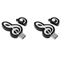 Miniatyrbillede 1 af 5: XJ-2x Usb 2.0 Stick Sødt Tegneserie Memory Stick Musiknoder Symbol Usb 2.0 Memory Ekstern Usb Flash Dri
