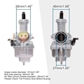 Miniatyrbillede 2 af 3: PZ27 27mm karburator med pumpeaccelerator XL-erstatning kompatibel med 100cc 125cc 150cc 175cc Dirt Bike Go Kart Knallert Scooter