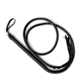 Pikkukuva 3 / 3: 1,9 m nahkainen ja mokkanahkainen bullwhip punotulla hännällä ratsastukseen (musta)BY